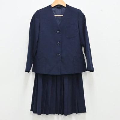 【中古】群馬県 高崎市立殖連中学校 女子制服 3点（ブレザー・ベスト・スカート）sf002891