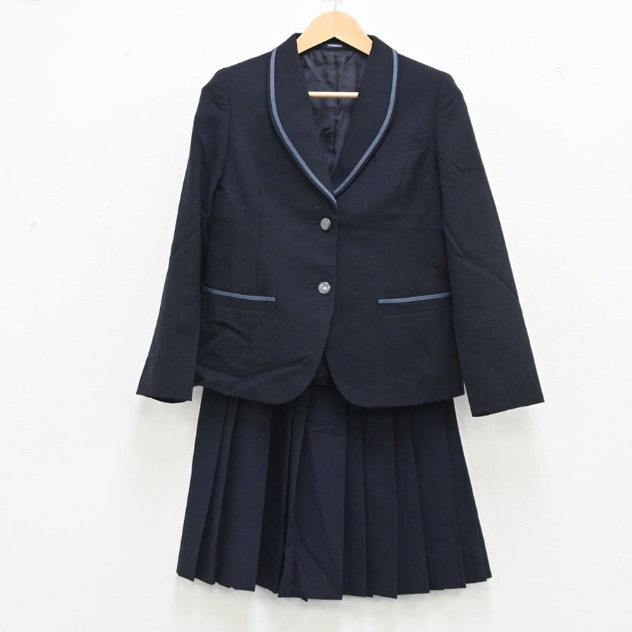 【中古】大阪府 京都聖母学院高校 女子制服 6点（ブレザー・シャツ・シャツ・ニット・スカート）sf002894