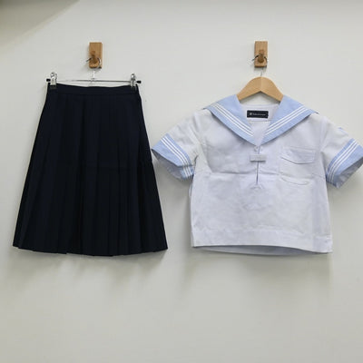 【中古】神奈川県 横浜隼人高校 女子制服 2点（セーラー服・スカート）sf002907