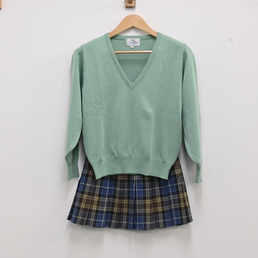 【中古】東京都 品川女子学院 女子制服 3点（ニット・スカート・スカート）sf002915