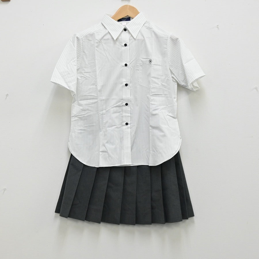 【中古】宮城県 東北生活文化大学高等学校 女子制服 4点（シャツ・スカート）sf002939