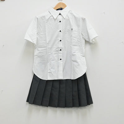 【中古】宮城県 東北生活文化大学高等学校 女子制服 4点（シャツ・スカート）sf002939