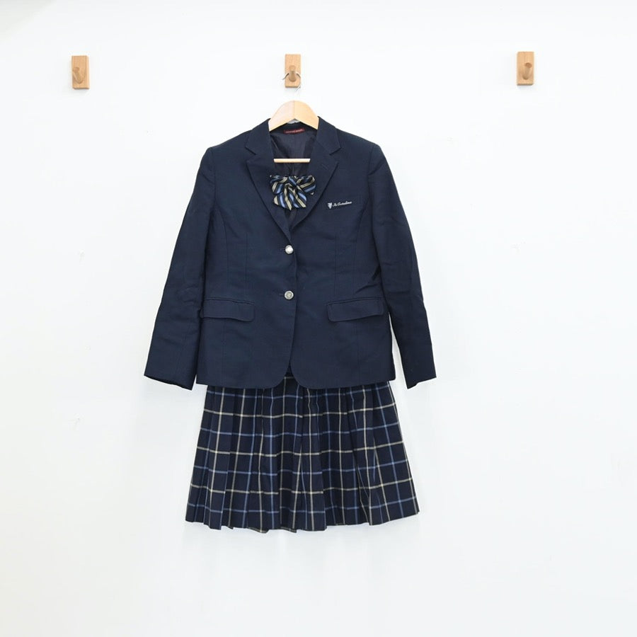 【中古】愛媛県 聖カタリナ学園高等学校 女子制服 4点（ブレザー・シャツ・スカート）sf002968