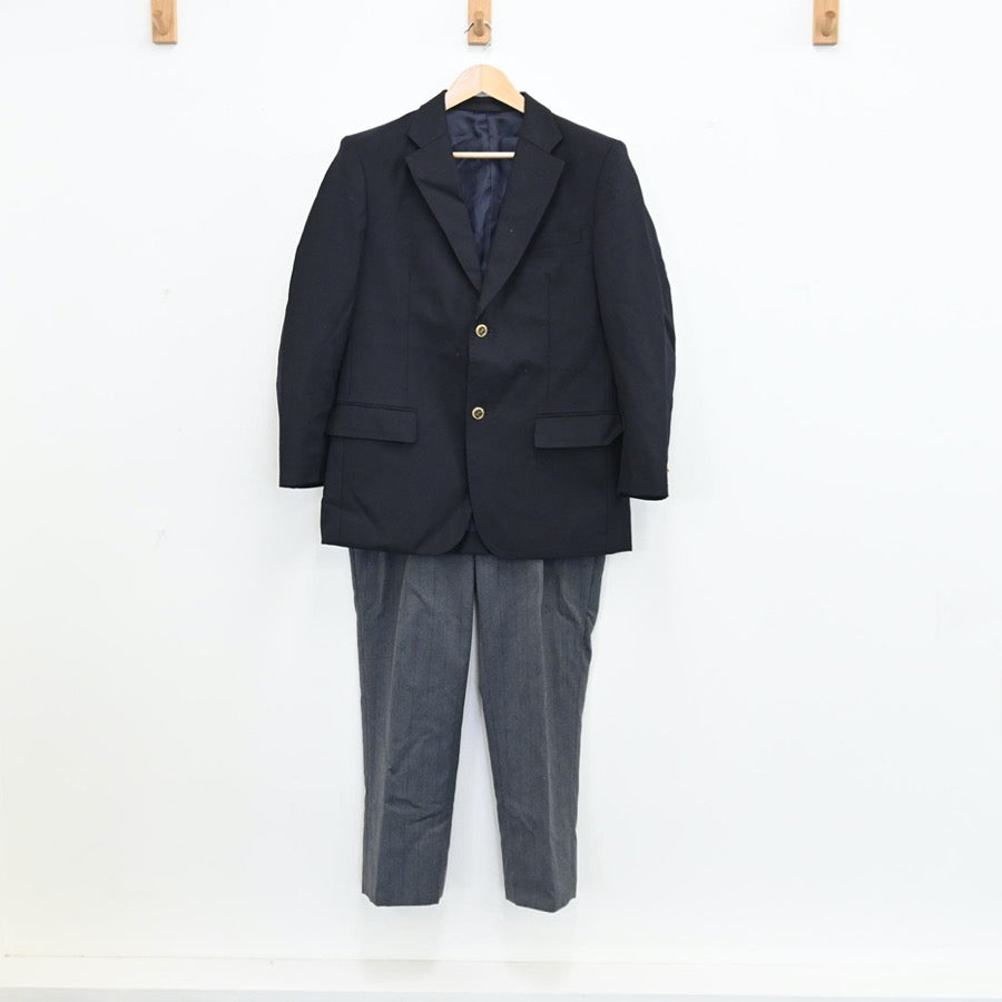 【中古】愛知県 岡崎市立岩津高等学校 男子制服 4点（ブレザー・シャツ・ズボン）sf002984