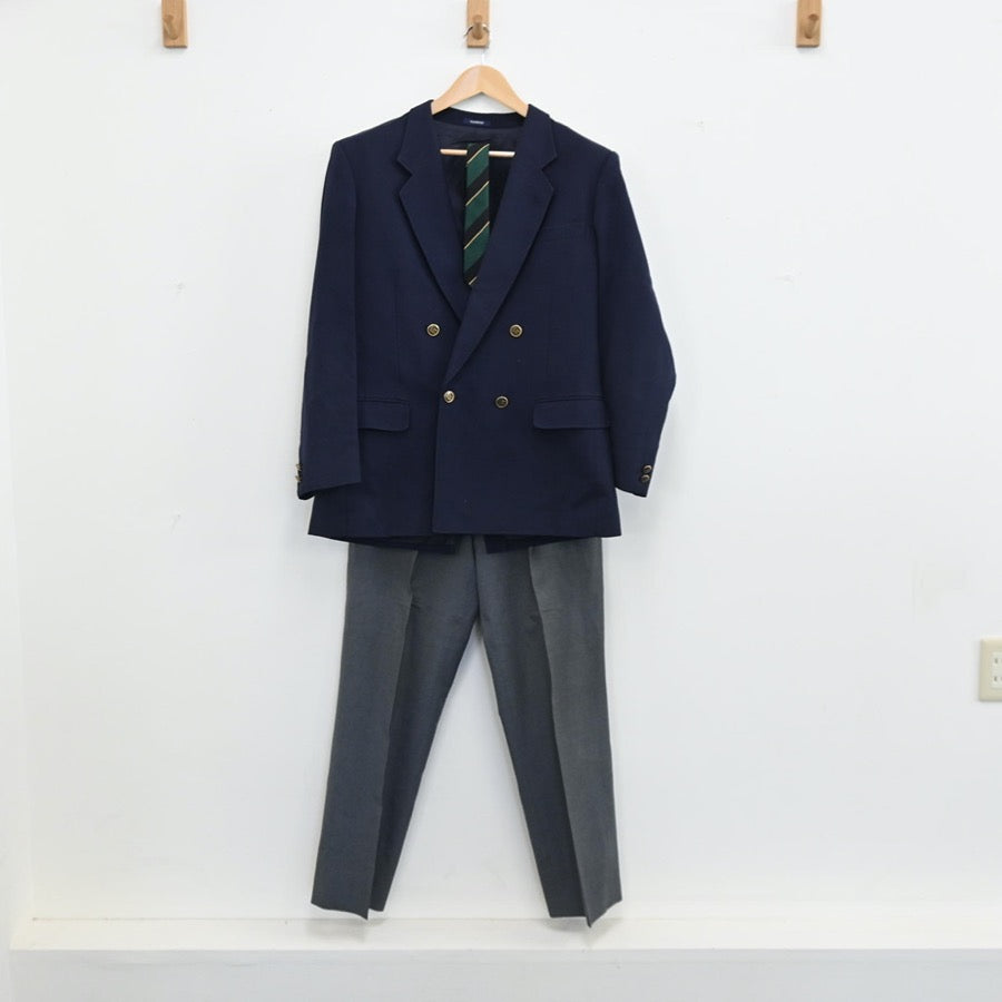 【中古】埼玉県 越谷西高等学校 男子制服 4点（ブレザー・ズボン）sf003008