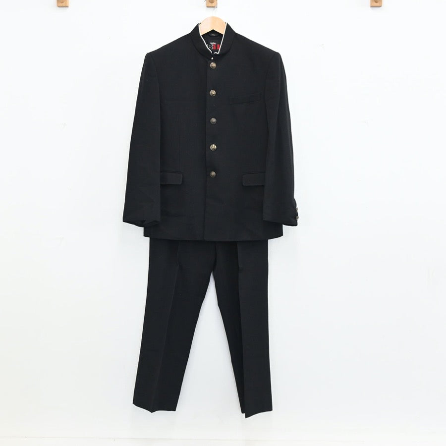 【中古】埼玉県 松伏中学校 男子制服 2点（学ラン・ズボン）sf003014