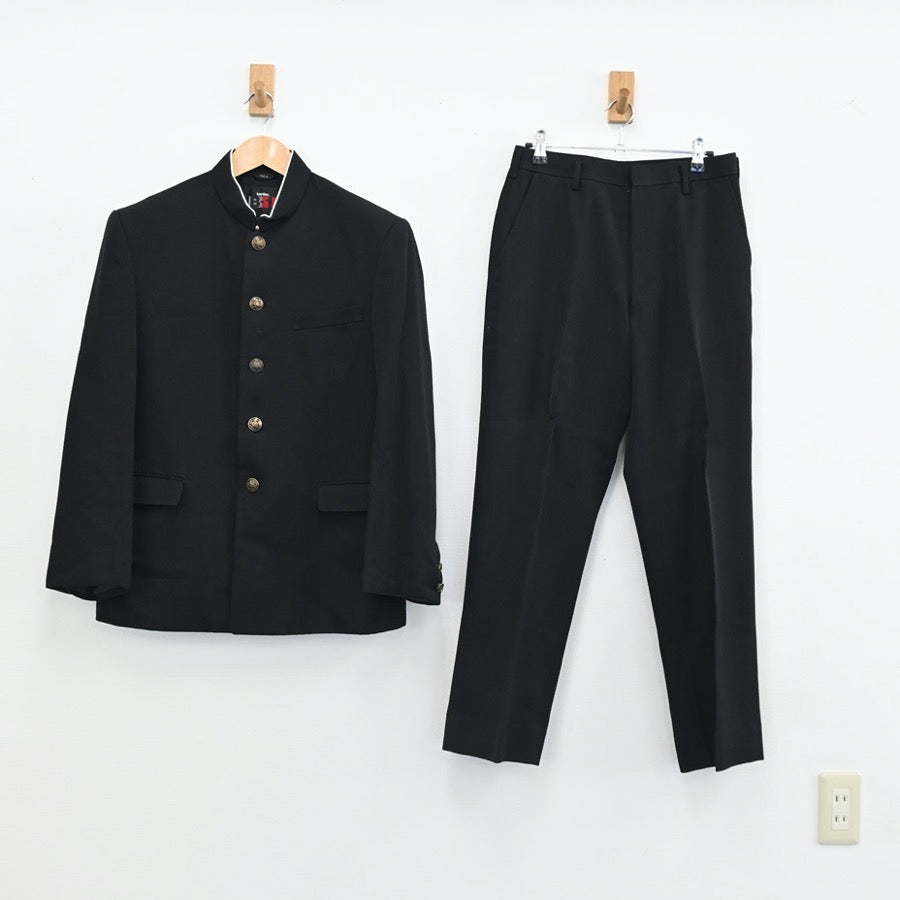 【中古】埼玉県 松伏中学校 男子制服 2点（学ラン・ズボン）sf003014