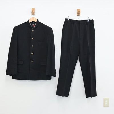 【中古】埼玉県 松伏中学校 男子制服 2点（学ラン・ズボン）sf003014