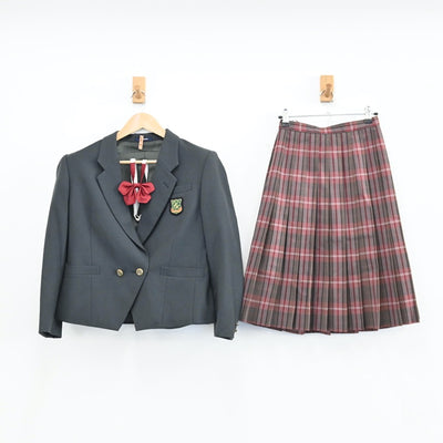 【中古】京都府 花園高等学校 女子制服 4点（ブレザー・スカート・スカート）sf003023