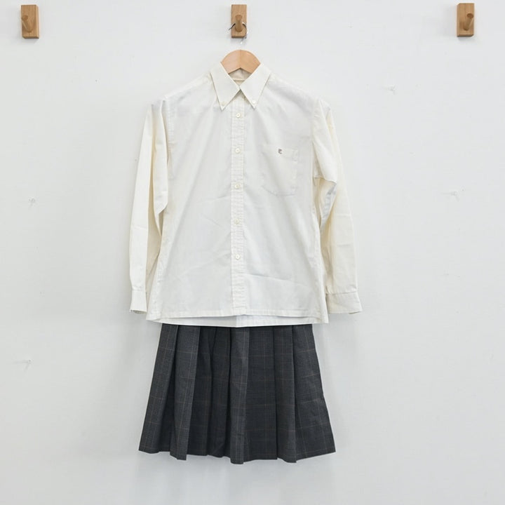 【中古】京都府 鳥羽高等学校 女子制服 4点（ブレザー・シャツ・スカート）sf003025