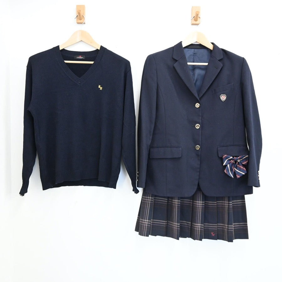 【中古】千葉県 千葉県立柏の葉高校 女子制服 5点（ブレザー・ニット・スカート）sf003032