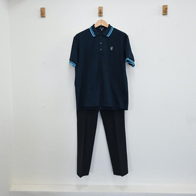 【中古】東京都 渡辺高等学院 男子制服 2点（シャツ・ズボン）sf003053