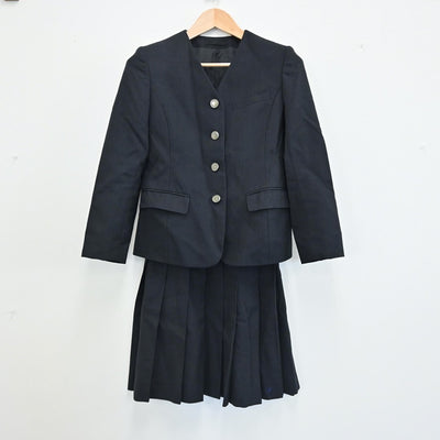 【中古】福岡県 飯塚高等学校 女子制服 2点（ブレザー・スカート）sf003056