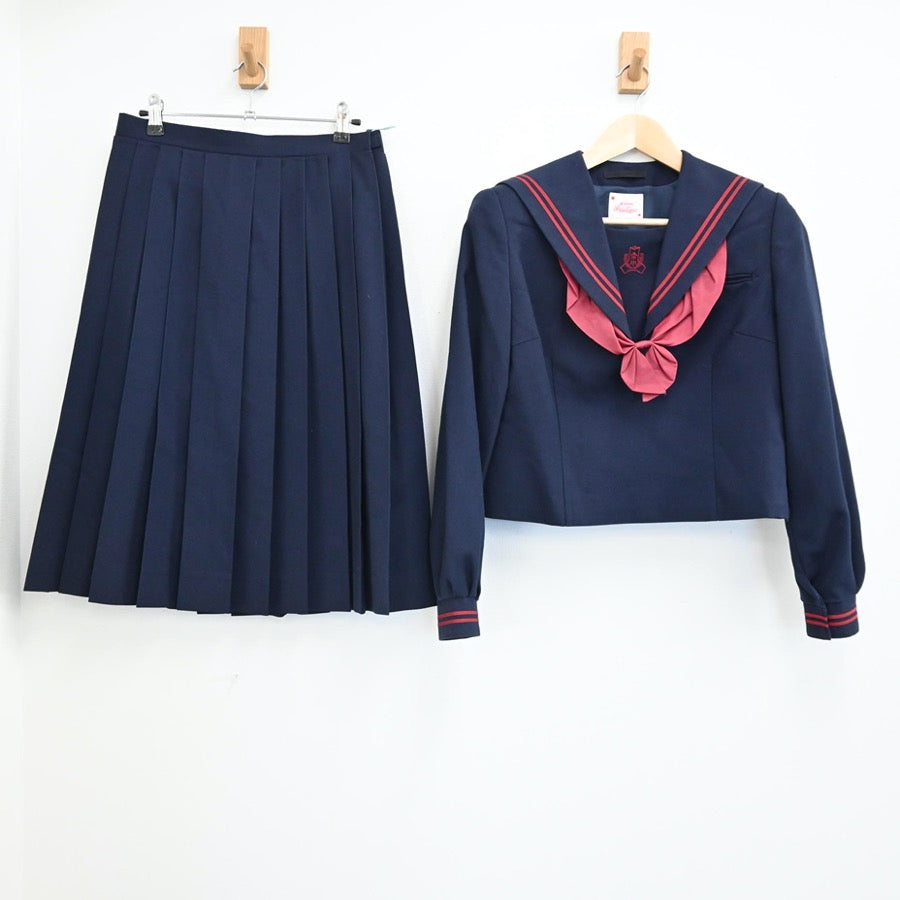 【中古】千葉県 松戸市立常盤平中学校 女子制服 3点（セーラー服・スカート）sf003060