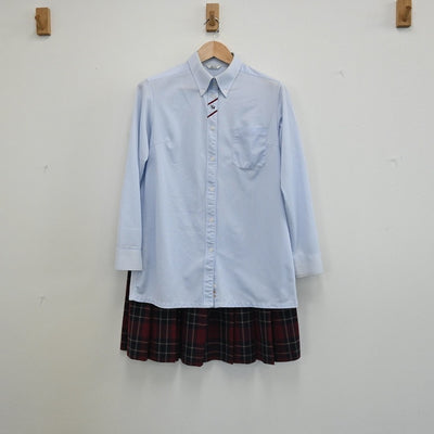 【中古】熊本県 熊本県立菊池農業高等学校 女子制服 2点（シャツ・スカート）sf003068