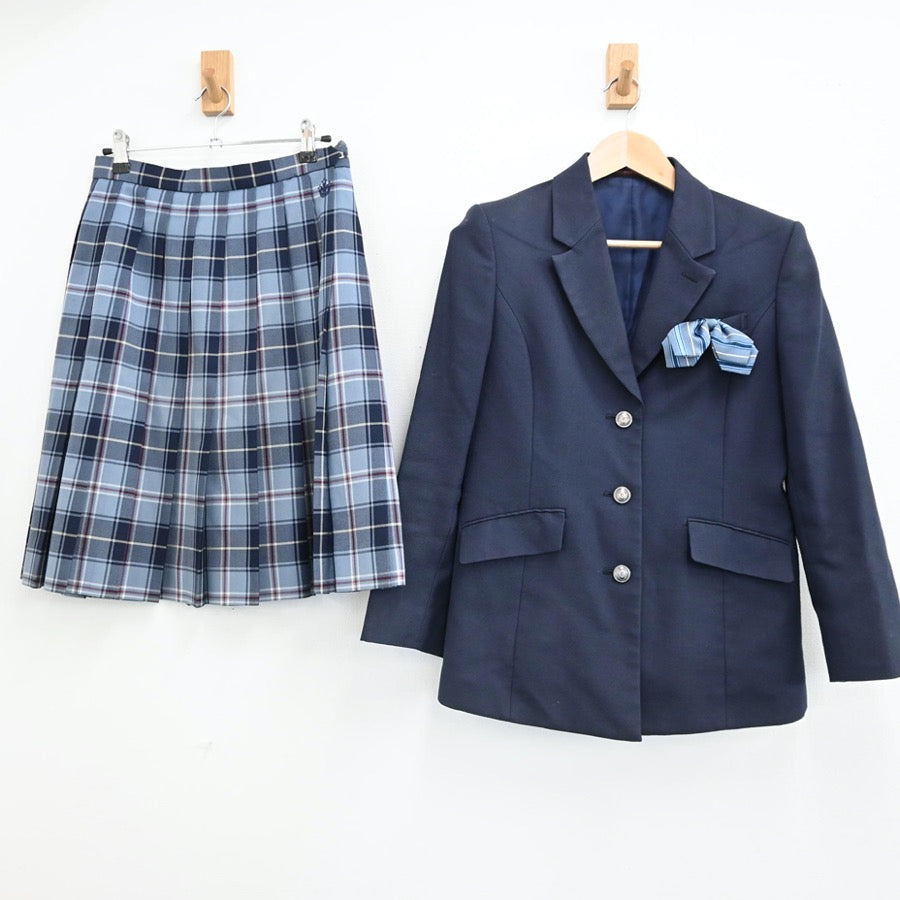 【中古】新潟県 加茂暁星高等学校 女子制服 3点（ブレザー・スカート）sf003084