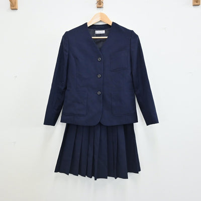 【中古】北海道 北海道帯広市立大空中学校 女子制服 3点（ブレザー・ベスト・スカート）sf003086