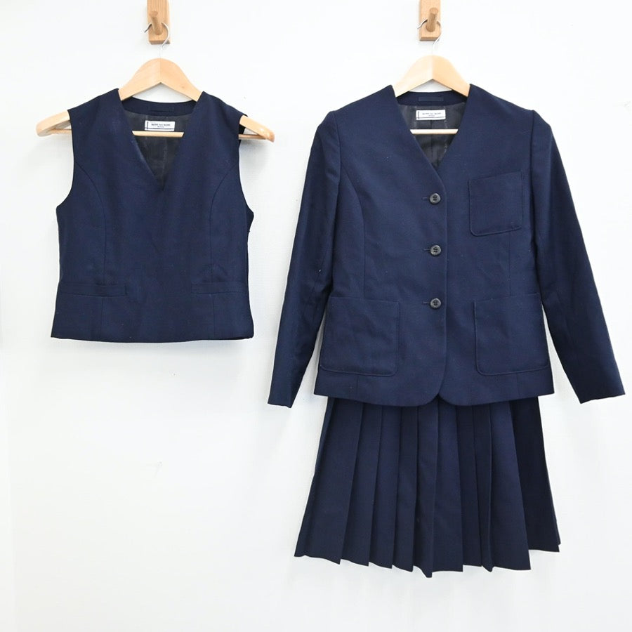 【中古】北海道 北海道帯広市立大空中学校 女子制服 3点（ブレザー・ベスト・スカート）sf003086