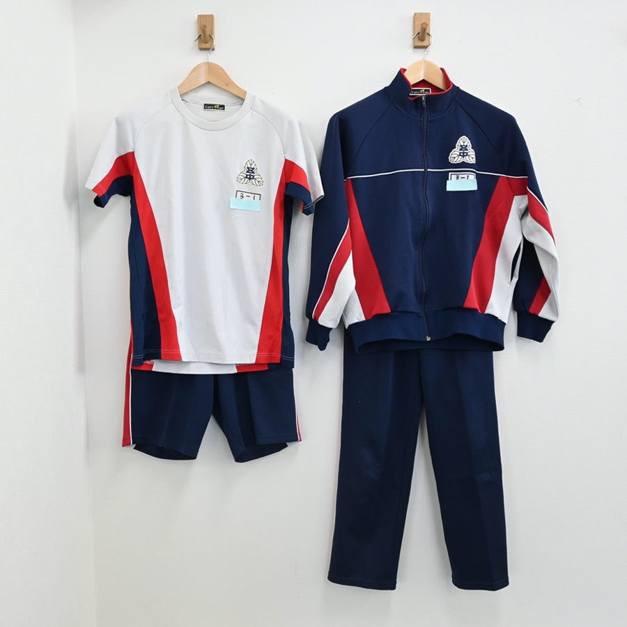 【中古】千葉県 市川市立第五中学校 女子制服 4点（ジャージ 上・体操服 上・体操服 下・ジャージ 下）sf003099
