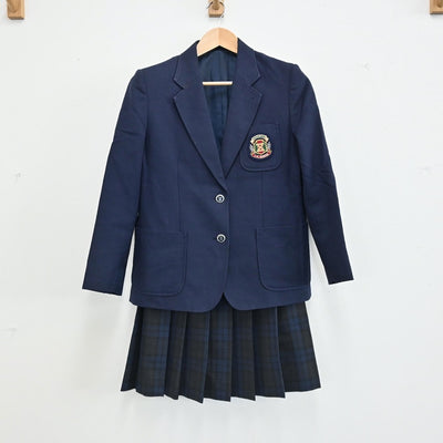 【中古】千葉県 市川市立第五中学校 女子制服 4点（ブレザー・シャツ・スカート）sf003102