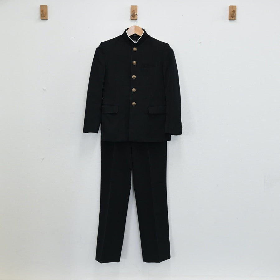 【中古】北海道 富原中学校 男子制服 2点（学ラン・ズボン）sf003115