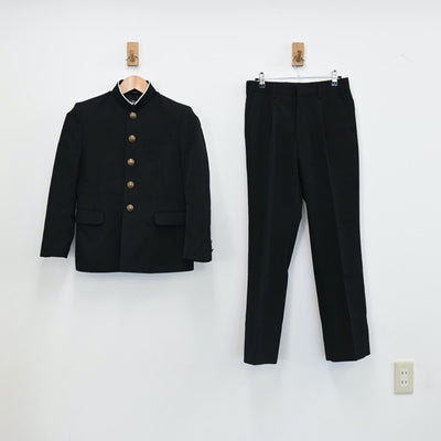 【中古】北海道 富原中学校 男子制服 2点（学ラン・ズボン）sf003115