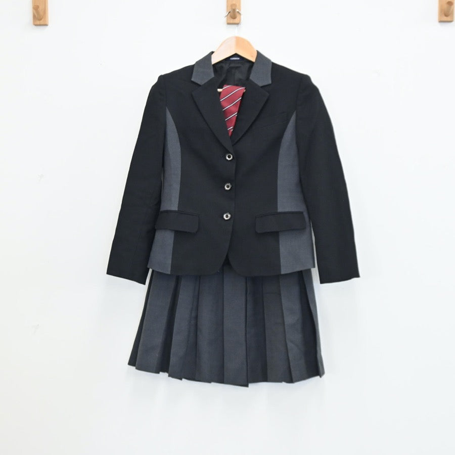 【中古】東京都 忍岡高等学校 女子制服 4点（ブレザー・ニット・スカート）sf003124