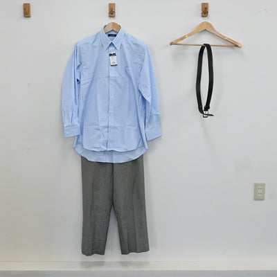 【中古】東京都 城西大学附属城西高等学校 男子制服 5点（シャツ・ニット・ズボン）sf003135