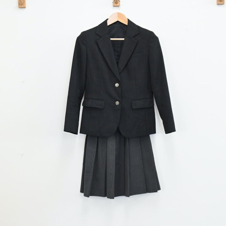 中古制服】北海道 米里中学校 女子制服 4点（ブレザー・ベスト