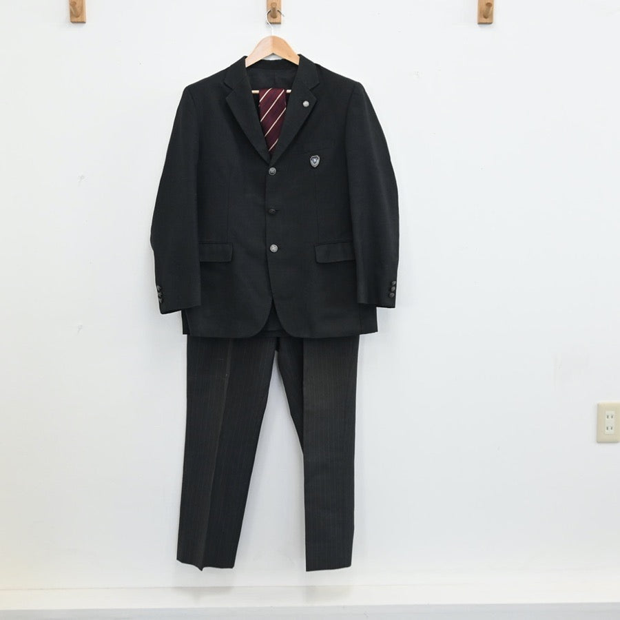 【中古】北海道 中札内高等養護学校/幕別分校 男子制服 5点（ブレザー・ズボン）sf003146
