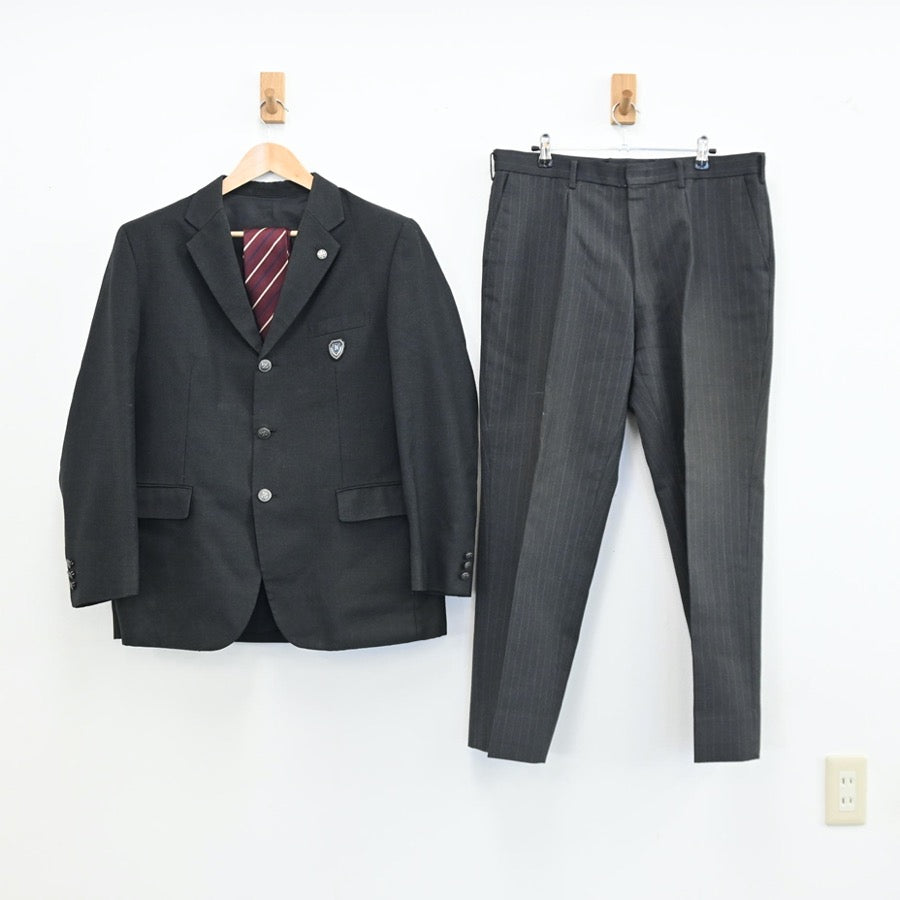 【中古】北海道 中札内高等養護学校/幕別分校 男子制服 5点（ブレザー・ズボン）sf003146