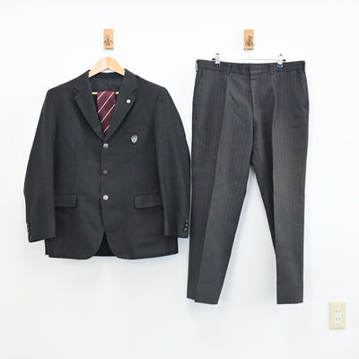 【中古】北海道 中札内高等養護学校/幕別分校 男子制服 5点（ブレザー・ズボン）sf003146