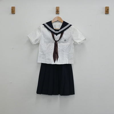 【中古】東京都 富士高等学校 女子制服 3点（セーラー服・スカート）sf003153