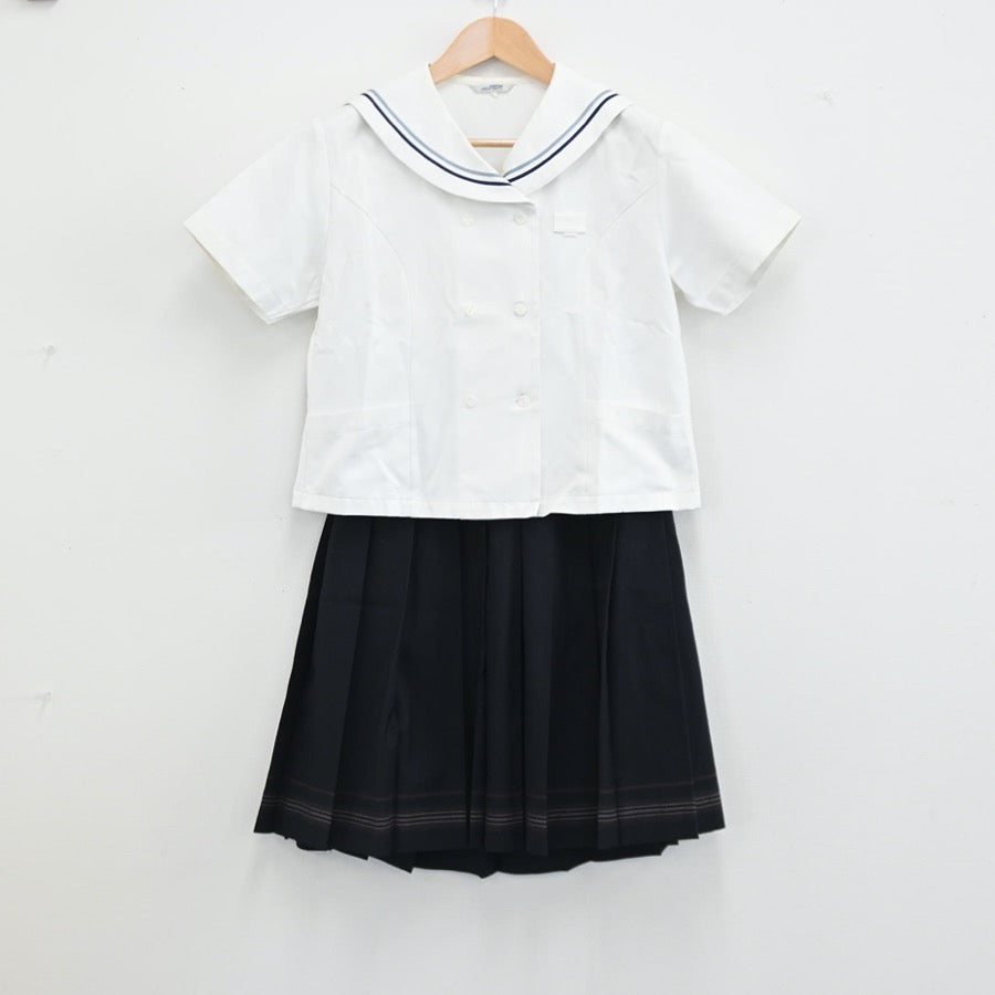 【中古】福岡県 福岡常葉高等学校 女子制服 3点（セーラー服・スカート）sf003163