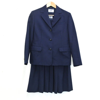 【中古】神奈川県 茅ヶ崎市立鶴が台中学校 女子制服 3点（ブレザー・ベスト・スカート）sf003217