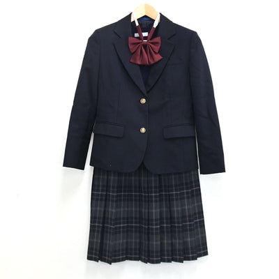 【中古】大阪府 箕面自由学園高等学校 女子制服 4点（ブレザー・ニット・スカート）sf003252