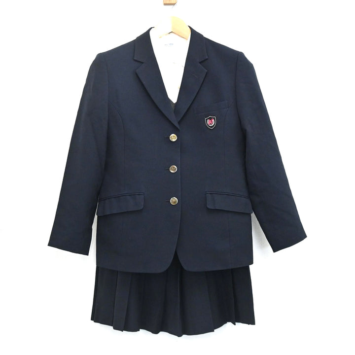 【中古】東京都 日本大学附属豊山女子高等学校 女子制服 4点（ブレザー・シャツ・ニット・スカート）sf003254