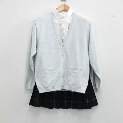 【中古】東京都 日本大学附属豊山女子高等学校 女子制服 3点（シャツ・ニット・スカート）sf003255