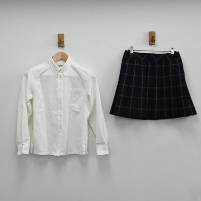 【中古】東京都 日本大学附属豊山女子高等学校 女子制服 3点（シャツ・ニット・スカート）sf003255