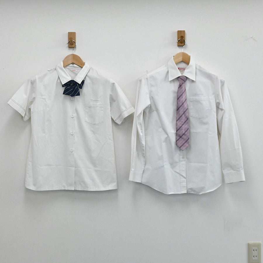 【中古】香川県 大手前丸亀中学校 女子制服 7点（ブレザー・シャツ・シャツ・ニットベスト・スカート）sf003258