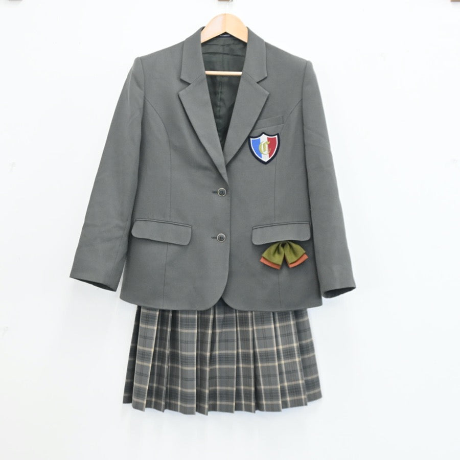 【中古】長野県 長野県佐久中学校・高校 女子制服 4点（ブレザー・ニット・スカート）sf003284