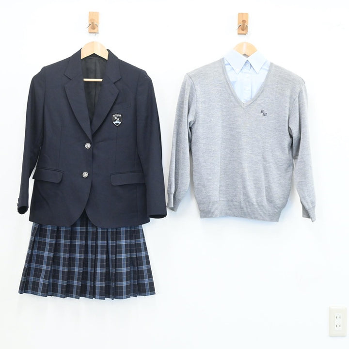 【中古制服】京都府 木津南中学校 女子制服 4点（ブレザー・シャツ・ニット・スカート）sf003290【リサイクル学生服】 | 中古制服通販パレイド