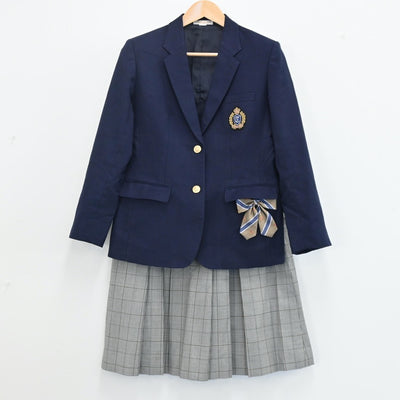【中古】大阪府 大阪府立登美丘高校 女子制服 7点（ブレザー・ニット・スカート・スカート）sf003292