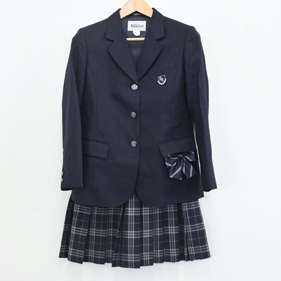 【中古】東京都 都立田園調布高校 女子制服 4点（ブレザー・スカート）sf003297