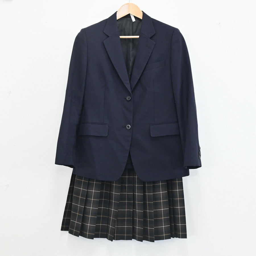 【中古】福岡県 九州産業大学付属九州高等学校 女子制服 4点（ブレザー・シャツ・スカート）sf003312