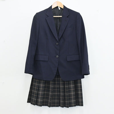 【中古】福岡県 九州産業大学付属九州高等学校 女子制服 4点（ブレザー・シャツ・スカート）sf003312