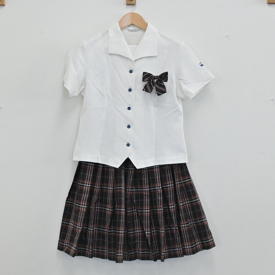 【中古】長野県 松本秀峰中等教育学校 女子制服 4点（シャツ・スカート）sf003324