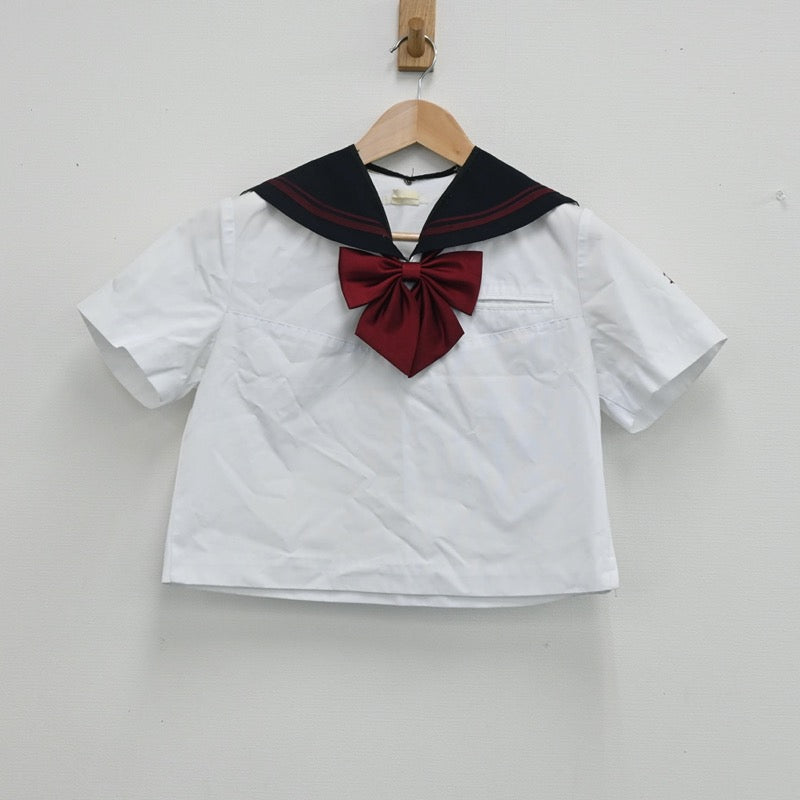【中古】北海道 札幌日大高等学校 女子制服 6点（セーラー服・セーラー服・スカート）sf003349