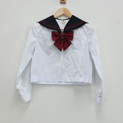 【中古】北海道 札幌日大高等学校 女子制服 6点（セーラー服・セーラー服・スカート）sf003349