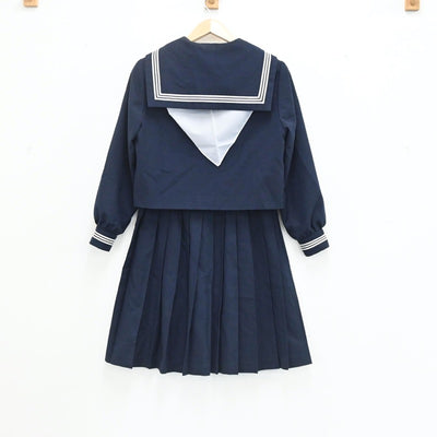 【中古】兵庫県 大久保中学校 女子制服 3点（セーラー服・スカート）sf003351